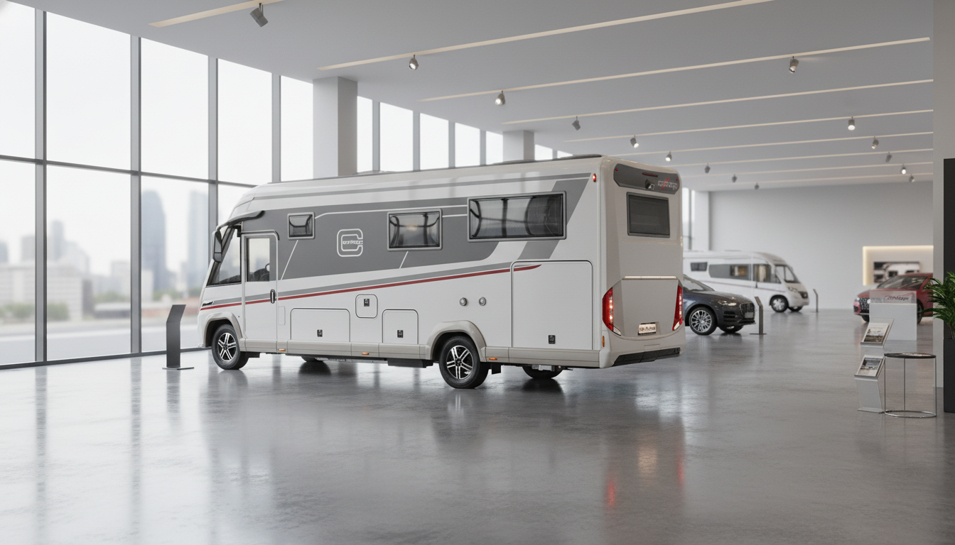 Rückansicht des Carthago liner-for-two  – Wohnmobil mit eleganter Linienführung